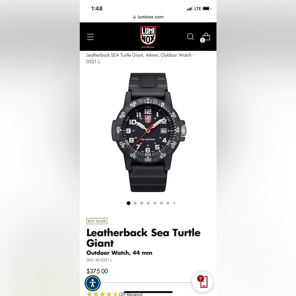 Luminox Leatherback SEA Turtle Giant, 44mm, Outdoor Watch - 0321.L